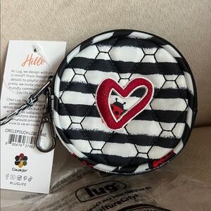NWT Lug Embroidered Circle Pouch in Ladybug Lane 🐞